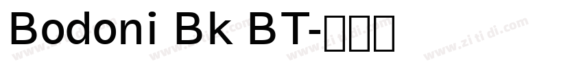 Bodoni Bk BT字体转换